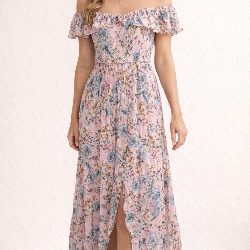 Floral Off-Shoulder Dress, M
